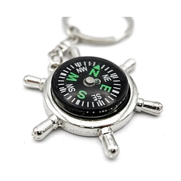 Sleutelhanger kompas stuurwiel