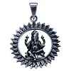 Zilveren hanger rond Ganesha