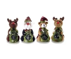 Kerstfiguren met geschenkzakje