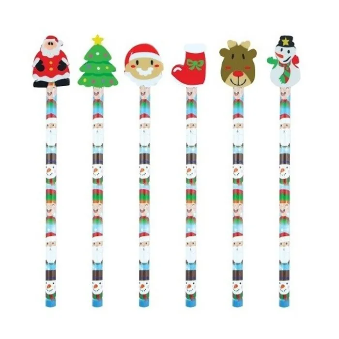 Kerst potlood met gum