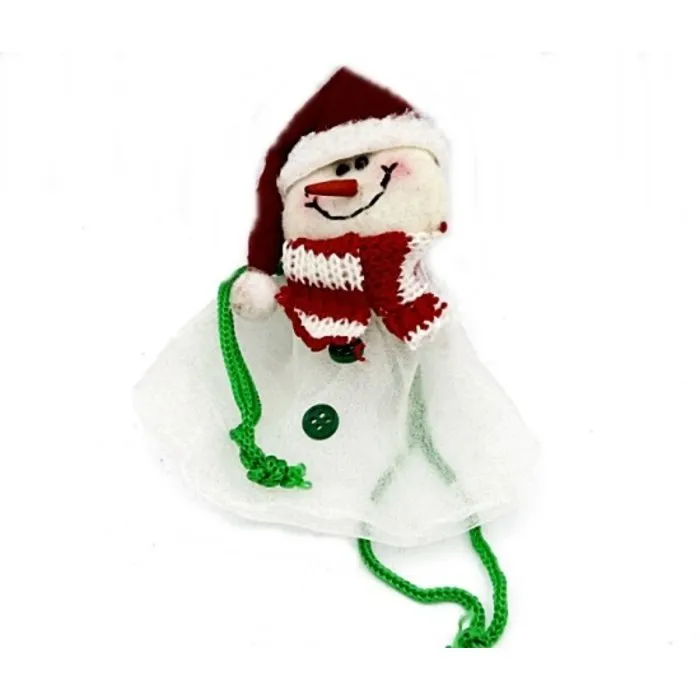 Organza zakje sneeuwpop