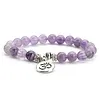 Armband amethyst met ohm teken