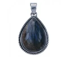 labradoriet hanger zilver