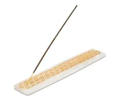 Wierookhouder seleniet met bloem des levens