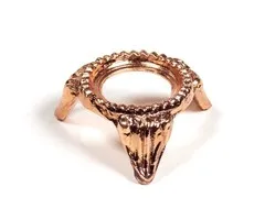 Standaard voor edelsteen bollen koperkleur