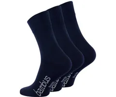 Bamboo sok marine blauw maat 35-38 - 3 paar