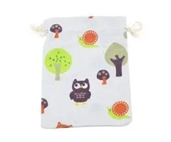 Stoffen cadeautasje uil groot