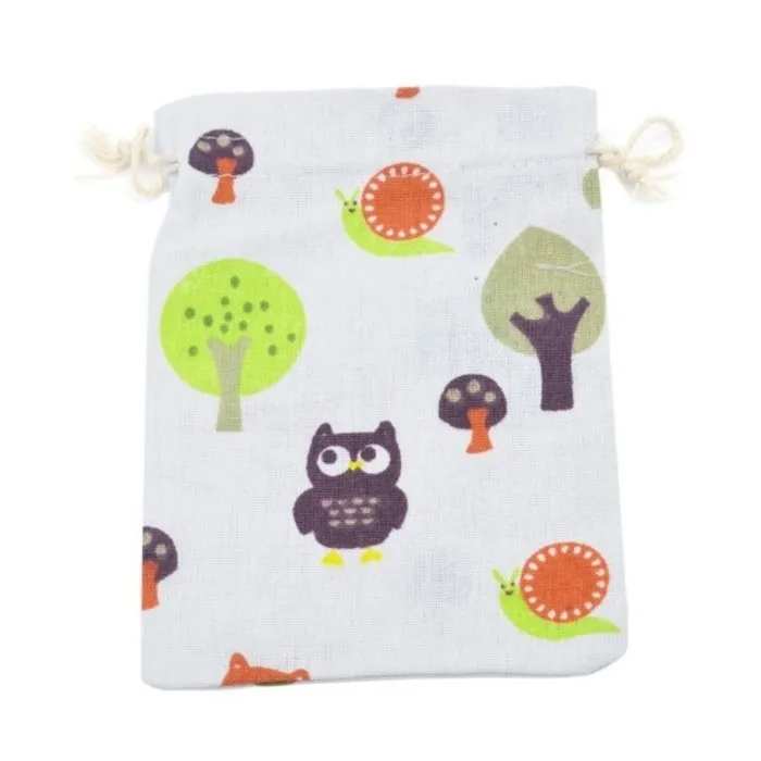 Stoffen cadeautasje uil groot