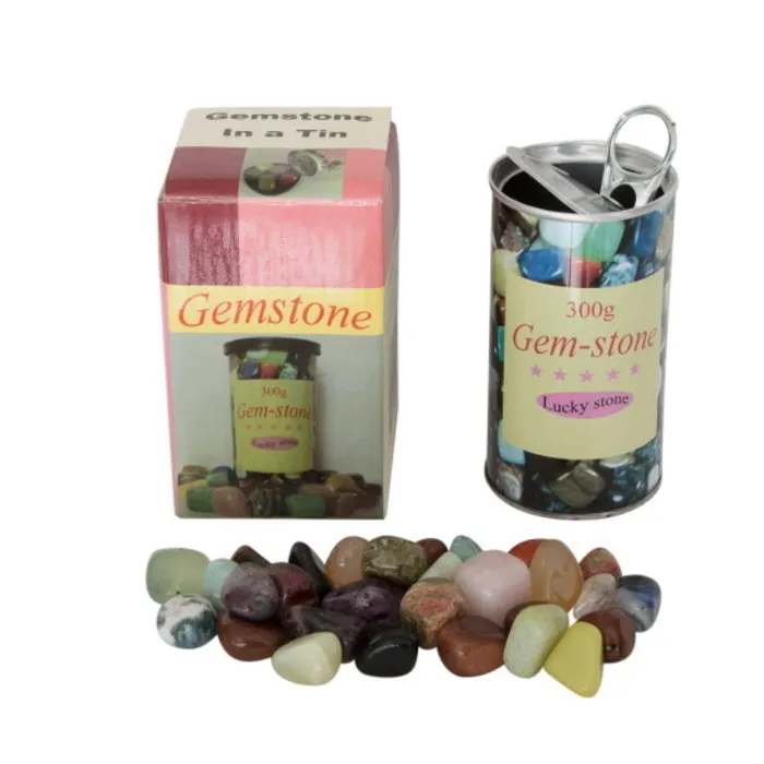 300 gram edelstenen in cadeau blik