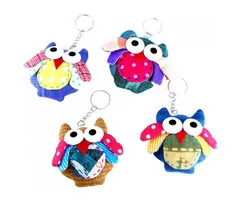 Sleutelhanger uil stof