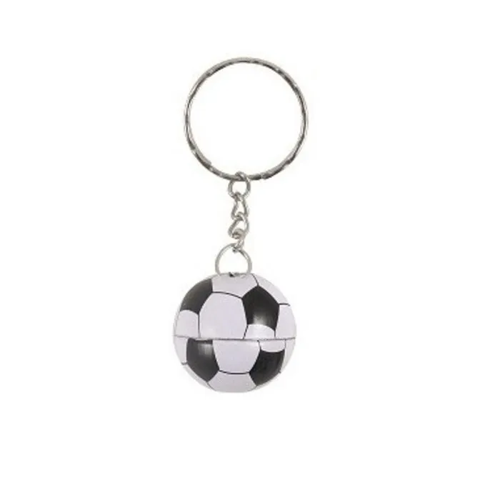 Sleutelhanger metalen voetbal 12 stuks
