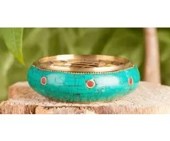 Wierookbrander met turkoois steentjes