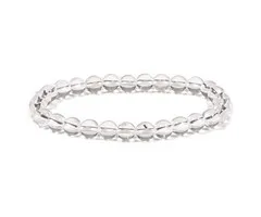 Armband bergkristal 6 mm