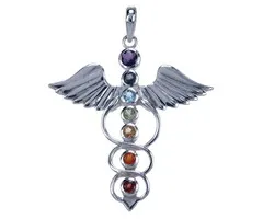 Zilver hanger mercurius staf chakra
