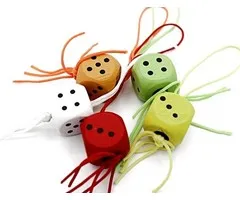 Gelukshanger dobbelsteen 10 stuks