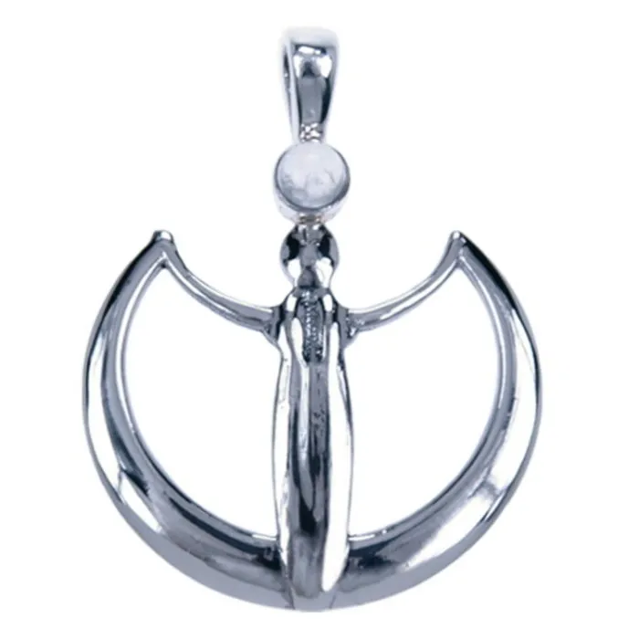 Gaia maansteen hanger zilver