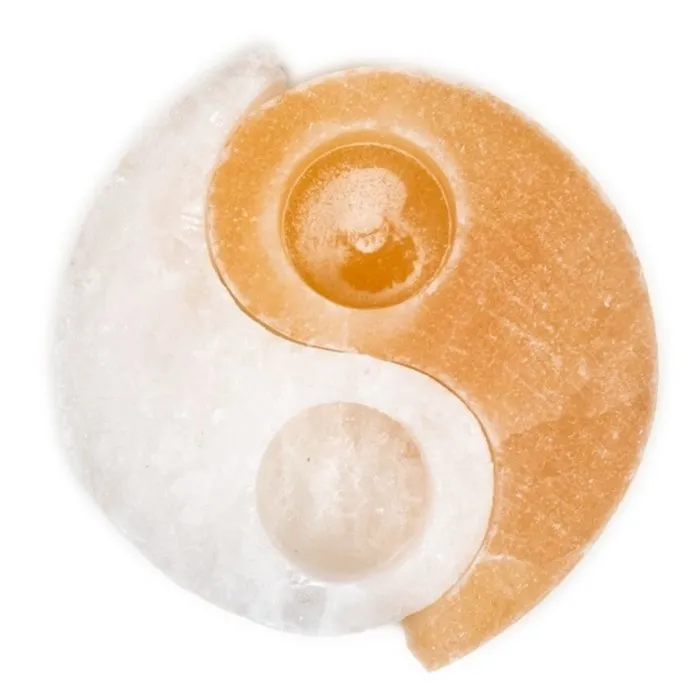 Zoutkristal sfeerlicht yin yang