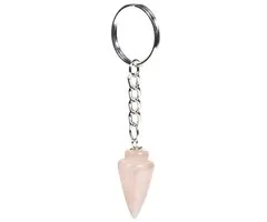 Sleutelhanger pendel rozenkwarts