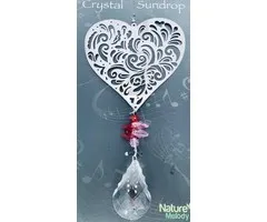 Hanger hartje met een regenboogkristal