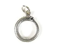 Hangertje ouroborus zilver