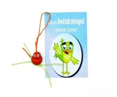 Kaartje met een een geluksvogel voor jou