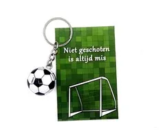 Kaartje niet geschoten is altijd mis met sleutelhanger