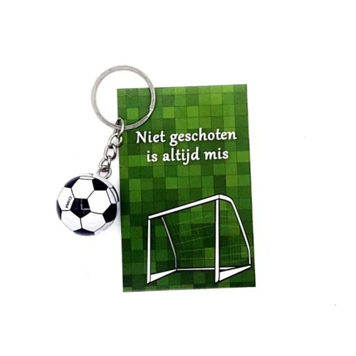 Kaartje niet geschoten is altijd mis met sleutelhanger