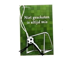 Kaartje niet geschoten is altijd mis met gelukshanger