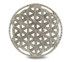 Flower of life metaal zilverkleur