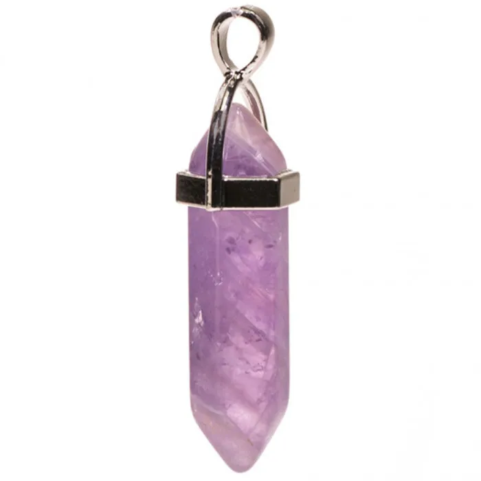 Dubbeleinder hanger amethyst