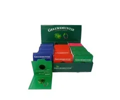 Geluksmuntje op kaartje