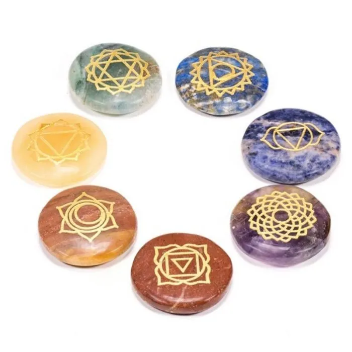 Set 7 Chakra symbolen rond