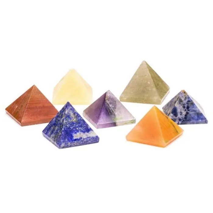 Edelstenen set 7 chakra piramide stenen