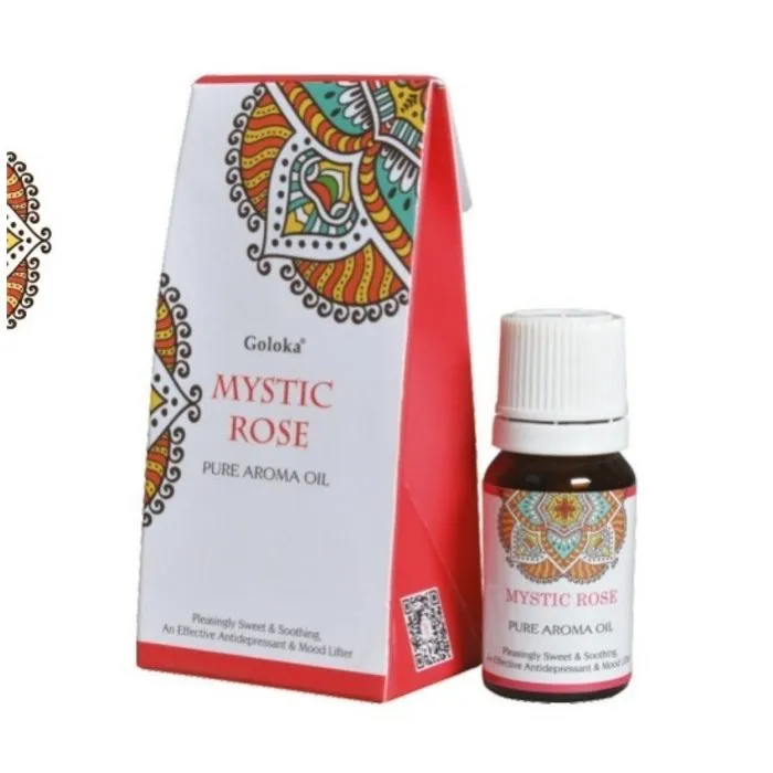 Mystic Rose geurolie met bloemige rozengeur. Voor liefde en rust