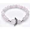 Armband rozenkwarts met engel