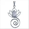 Zilver hanger lotus met maansteen