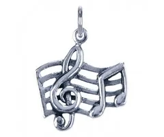 Zilver hanger muziekbalk