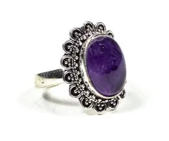 Ring met amethist verstelbaar