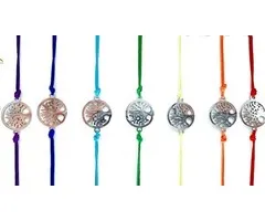 Verstelbare armband tree of life gekleurd met kaartje