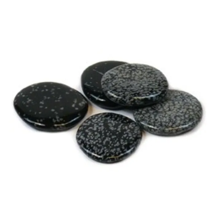 Sneeuwvlok Obsidiaan platte steen