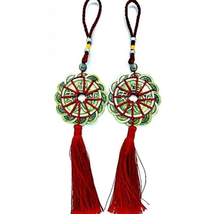 Chinese geluksmunt met symbolen