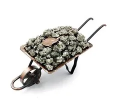 Kruiwagen met pyriet