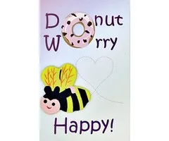 Kaartje donut worry bee happy