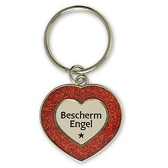 Glitter sleutelhanger beschermengel