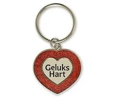 Glitter Sleutelhanger gelukshart