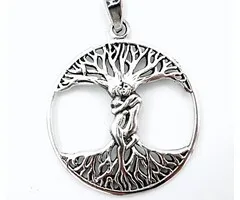Zilveren Levensboom Hanger met Liefdespaar – 925 Sterling Zilver.