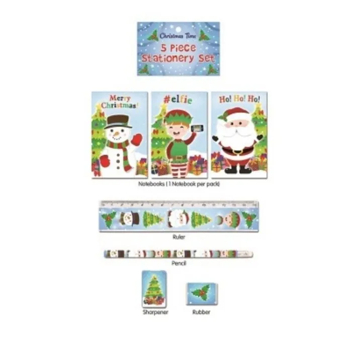 5 delige Kerst schrijfset