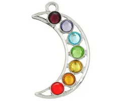 Chakra hanger maan groot met koord