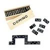 Domino blokjes in houten doos