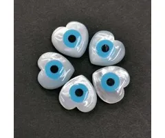 Parelmoer hart Boze oog 1,2 cm